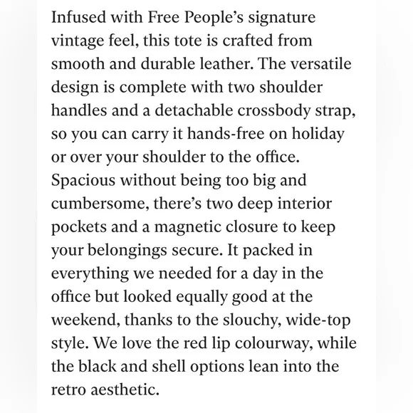 Free People Head Over Heels Tote in Blue Leather NWT - Picture 3 of 11